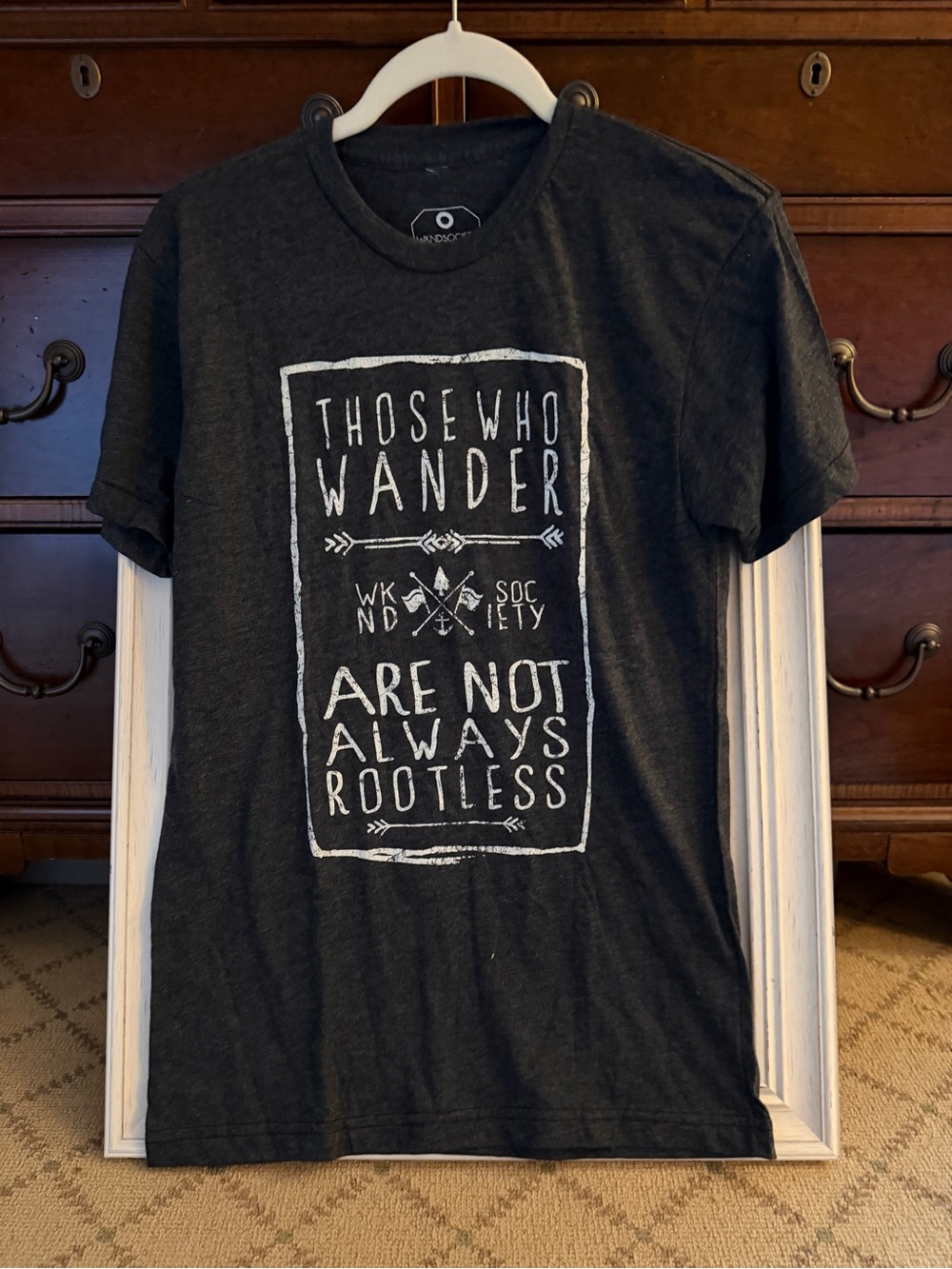 WKND SOCIETY tie-blend graphic T-shirt S
